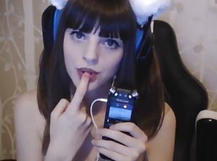 Soe asmr finger sucking, eye contact