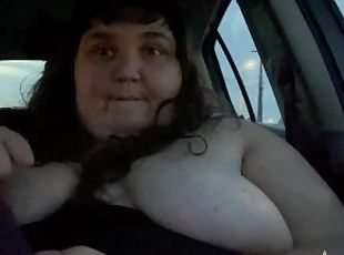 Cute Brunette BBW Masturbates in Public