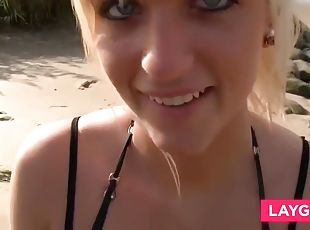 Cute Blonde Beach Sex