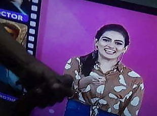 Cum Tribute on Television show Anchor Sweet Girl