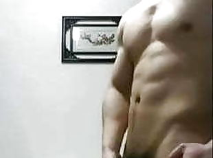 Hot boy muscle Taiwanese cam wank
