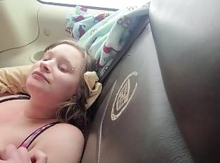 Amazing car sex, bj, pink pussy, cum on face!