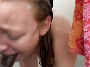 Caught her in the shower and then fucked her shortly after