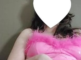 Pink Bunny Costume Masturbation