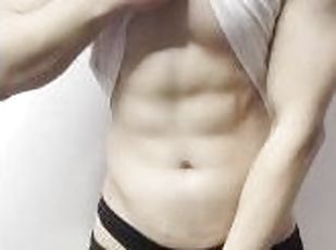 Asian Boy with Six Pack Strip Show