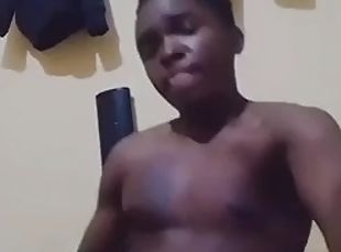 Hot black teen bastard gives you his cum