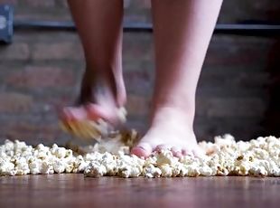 Popping Some Corn with my Giant Feet