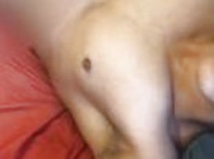JERKING OFF A BIG COCK ENDING WITH A MASSIVE CUMSHOT ALL OVER MY ABS ????