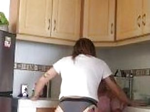 naughty friends fucking in the kitchen
