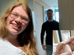 User meeting with chubby Lina. Impregnated by a stranger on her first hotel visit