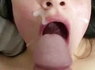 Moisturized My Skin With Stepdad's Loaded Cum (Huge Cumshot, Facial, POV)