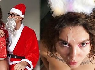 The Best Gift For The New Year Is Sex With Santa Claus And Magic Facial