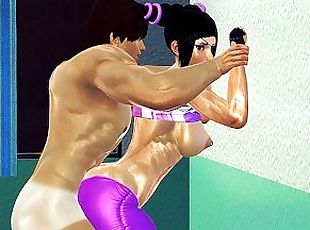 Street fighter Muscular Juri Han Standing doggy anal fucks 3d hentai