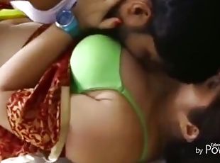Horny mom big boobs seduce young boy at home