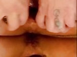 MILF Squirting While Double Penetrating and Extreme Gaping Her Pussy - Prolapse Cervix