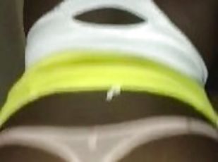 Ebony Wears see thru Thong????????