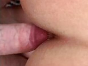 doggy, offentlig, pussy, cumshot, pov, truser, cum, knulling-fucking, søster, stram