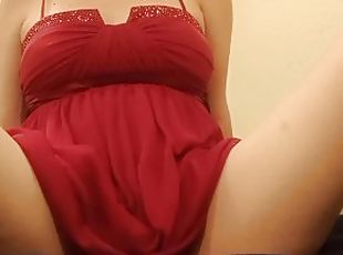 18 year old rubbing pussy after prom in little dress no panties