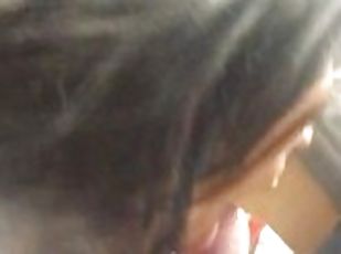 Filipino girl sucking boyfriend in Barnes n Noble