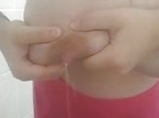 Milf spray milk.Big boobs.Milk tits.Milking slut