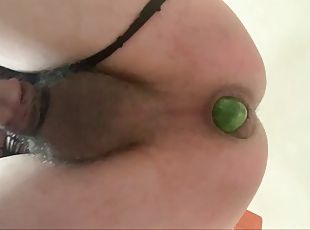 Giant cucumber fucked my ass I think its cum