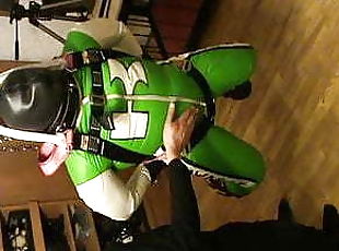 Hogshackled bikerslave is supended - 1