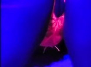 Black Light Butt Plug Strip Tease