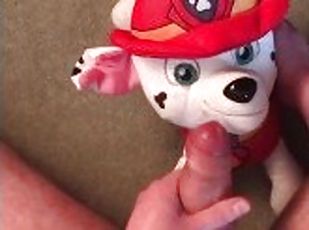 Jacking off and cumming on Paw Patrol Marshall