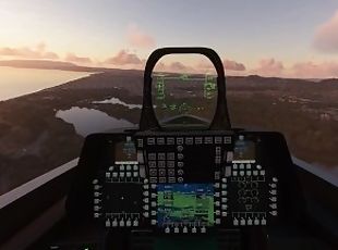 Flying Around San Francisco At Sunset In My F-22 Raptor