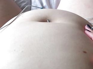 Swollen Belly Girl PoV Noisy Stuffed Belly