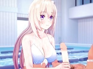 3D/Anime/Hentai: Hottest and most popular girl in school gets Fucked by the pool in her bikini !!!