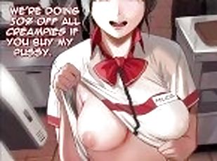 Hentai Caption Audio - Welcome to Big Bang Burger - Offers Your Herself Erotic Lady Aurality
