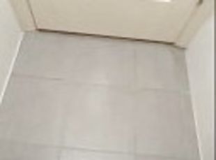 Isolation masturbation and cumshot on tiles