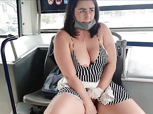Stranger Controls My Vibrator Till I Squirt On The Bus+then Steals My Thong