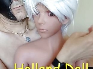 06 Holland Doll Duke Hunter Stone - Silicone Doll eaten licked and creampied by her Duke