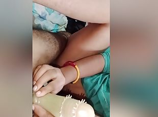 Desi Indian Bhabhi Dotted Condom Sex