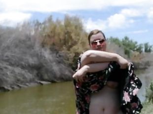 BBW Gets Naked and Rubs Pussy at Snake Lake