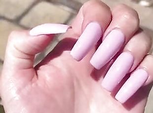 Talyn&rsquo;s Long Light Pink Nails