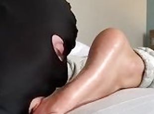 Lick my silky smooth feet