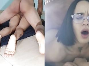 She throws herself  on the ground  to get her ass fucked