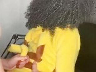Black Girl get fucked in here pikachu outfit