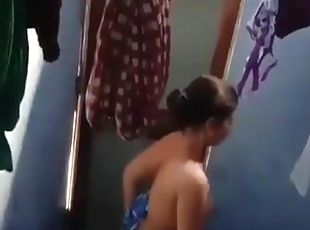 Spying Indian College Girl In Bathroom