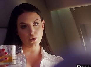 Seth submits to dominant Australian boss Angela White - big natural tits