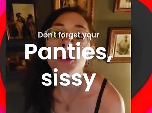 Sissies wear panties for FemDom Mistress