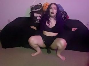 Purple Hair Big Titty Goth PAWG Gets Slutty On Some BBC Dildo - Kitty Suxxx