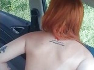 público, babes, adolescente, carro, namorada, excitante, pequeno, fetiche