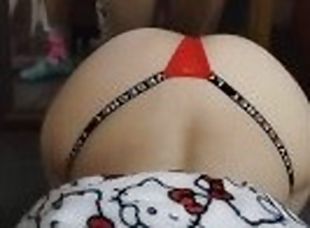 Hello kitty Creampie my stepdaughter, first time and old babe