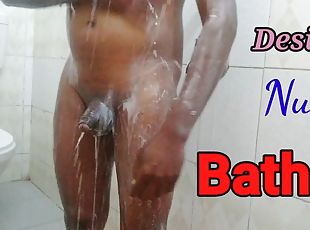 Desi boy nude bathing video