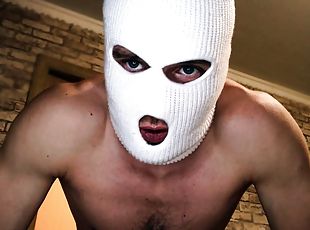 Dominant DADDY in balaclava FUCKS his SLAVE and cums in your MOUTH! Dirty Talk! Humiliation!