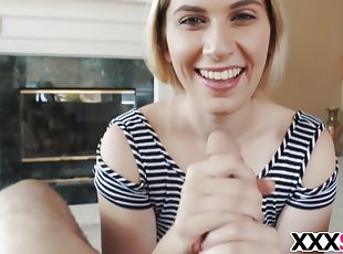 avrunkning, deepthroat, pov, blond